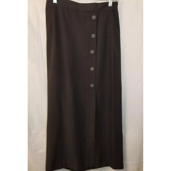 Vintage Bobbie Brooks Long Midi/Maxi Skirt Size 10 Black USA - Picture 2 of 11